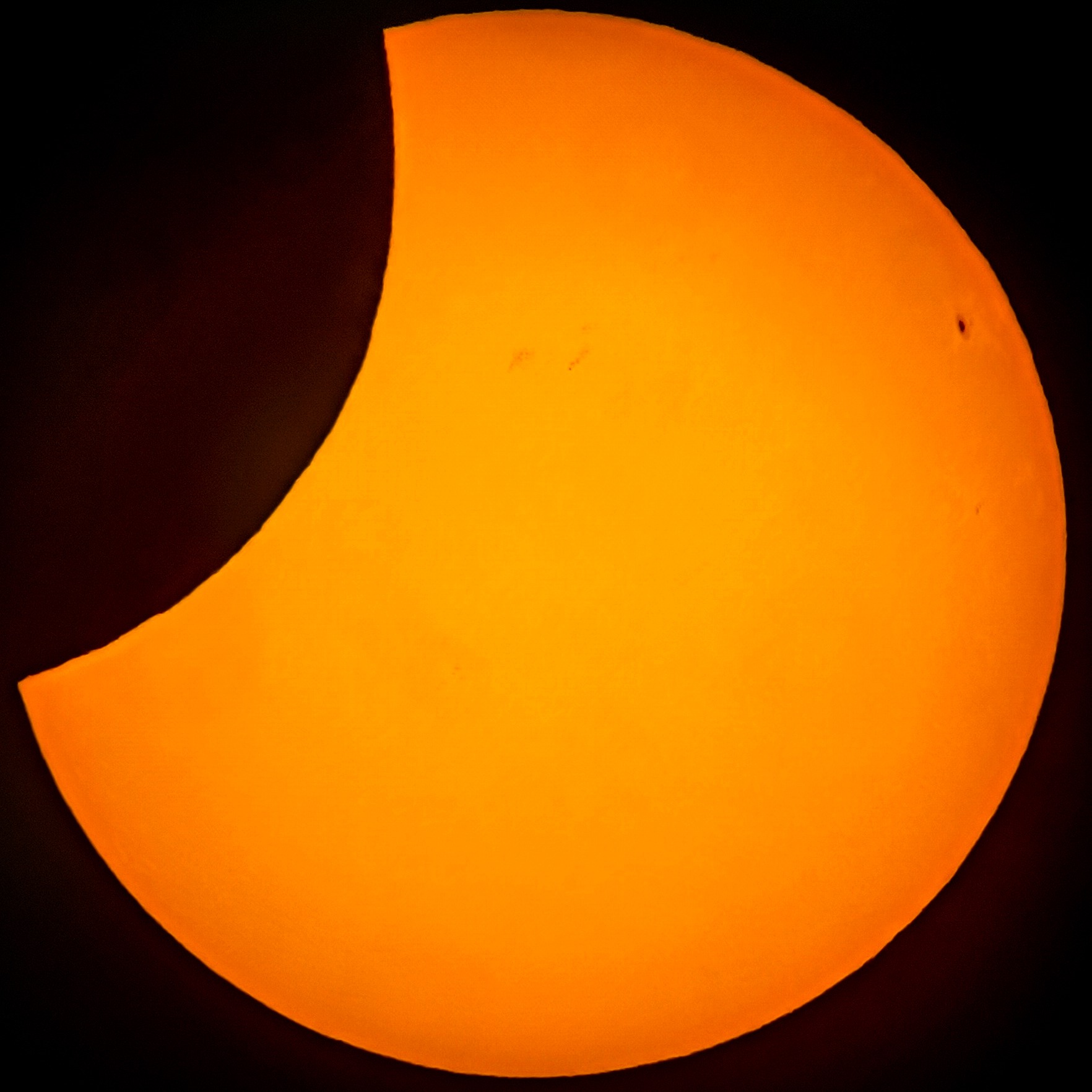 éclipse de soleil à 23% du 29/03/2025